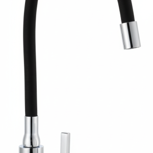 Monomando lavaplato cuello flexible negro